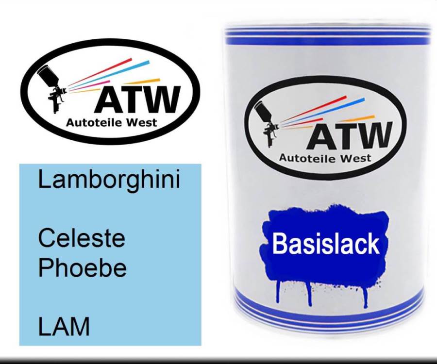 Lamborghini, Celeste Phoebe, LAM: 500ml Lackdose, von ATW Autoteile West.